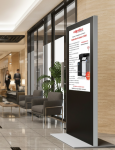 monitor wewnętrzny profesjonalny system Digital Signage wyświetlacz wewnętrzny wynajem dzierżawa zakup wyświetlacza profesjonalne wyświetlanie reklam