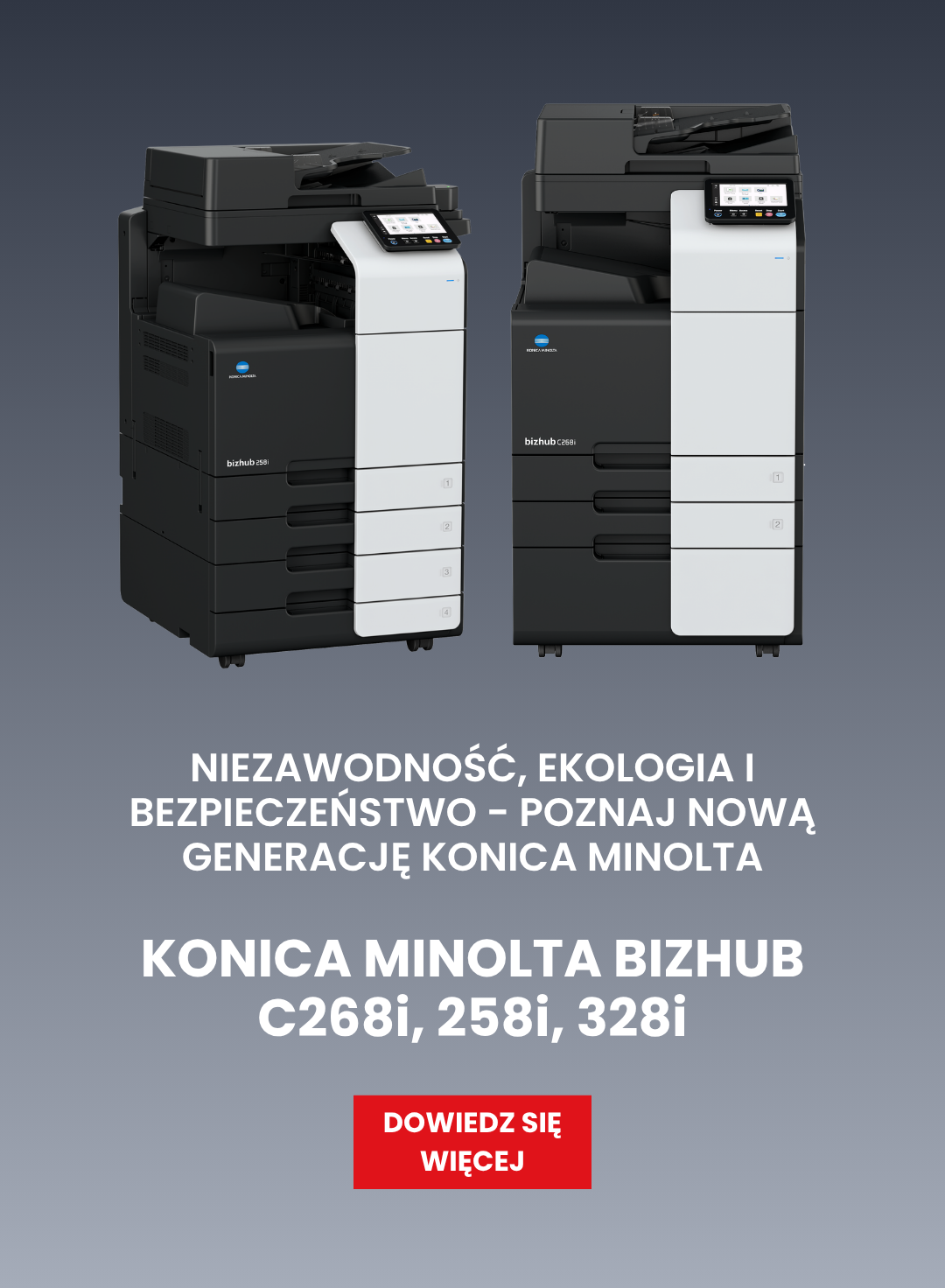 Konica Minolta bizhub C268i 258i 328i kolorowa kserokopiarka A3 SRA3 urządzenie wielofunkcyjne mono monochromatyczna kopiarka czarno0białe ksero drukarka laserowa urządzenie wielofunkcyjne do biura
